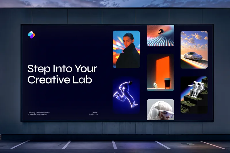 Simfa billboard, Step into your creative lab